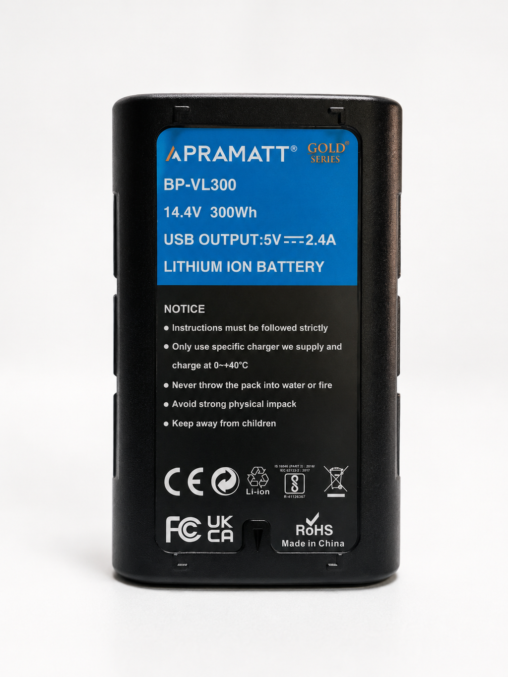 Apramatt BP-VL300 14000mAh V Mount Battery for Broadcast Cameras Video Lights Monitors