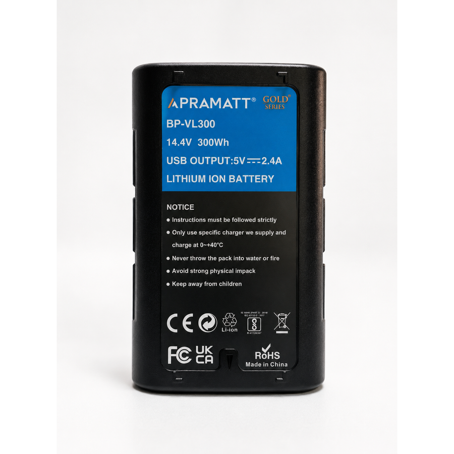 Apramatt BP-VL300 14000mAh V Mount Battery for Broadcast Cameras Video Lights Monitors