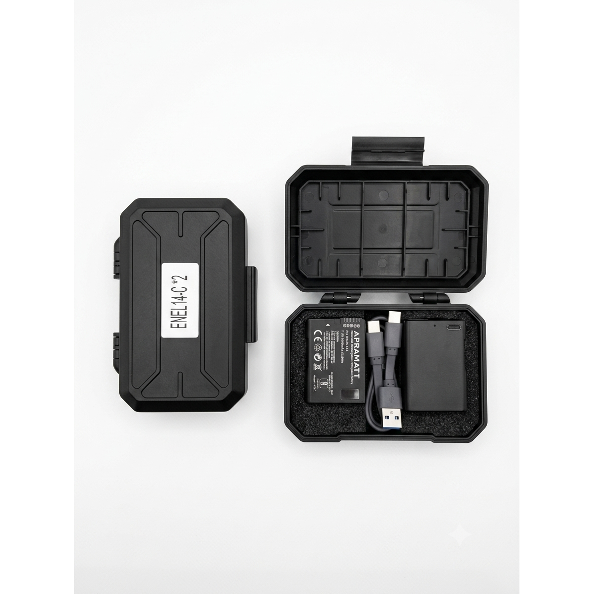 Apramatt DC EN-EL14A Li-Po Type C Nikon Camera Battery in Box Combo Compatible with D3100 D3200 D3300 D3400 D5100 D5200 D5300 D5500 D5600 P7800
