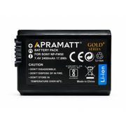 Apramatt NP-FW50 Gold 2400mAh Sony Camera Battery Compatible with A6000, A6100, A6300, A6400, A6500, A5100