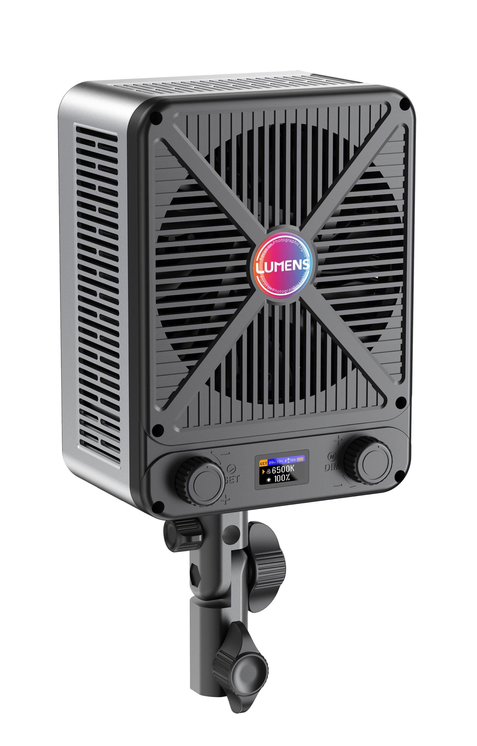 Lumens LM-600R RGB COB Light Side Profile