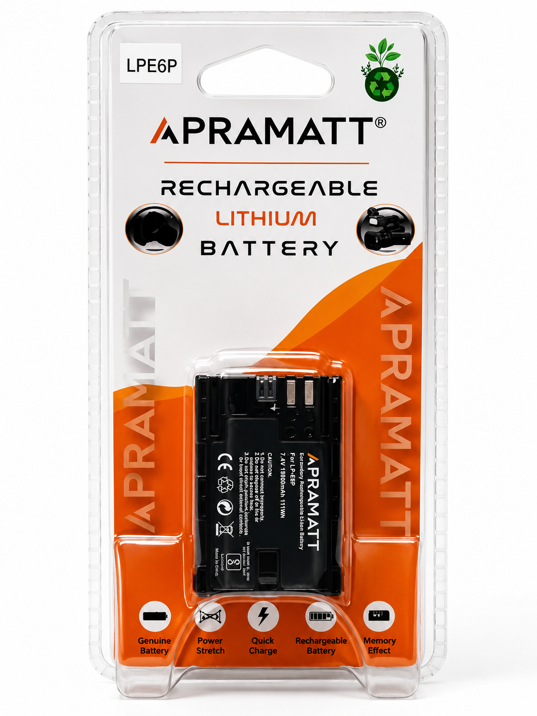 Apramatt DC LP-E6P Pro Canon Camera Battery 9200mAh
