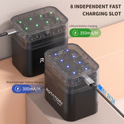 Rotator (RC 101) 8-Slot Charger for AA Ni-Mh & Li-ion Rechargeable Batteries