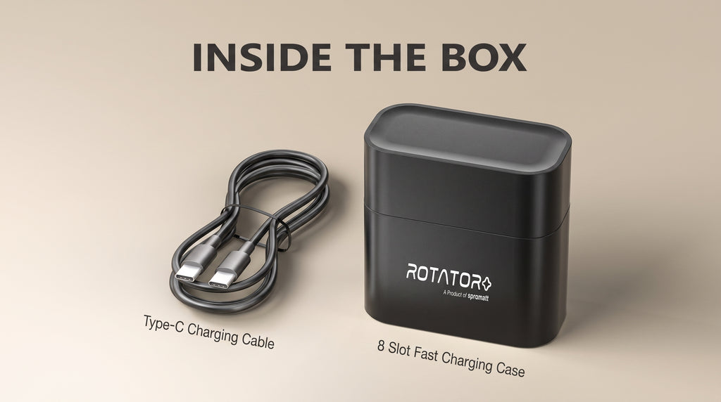 Rotator (RC 101) 8-Slot Charger for AA & AAA Ni-Mh & Li-ion Rechargeable Batteries